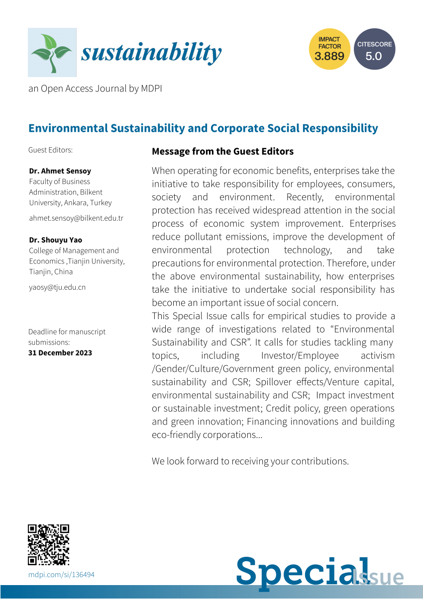 (PDF) call for paperssustainability special issue