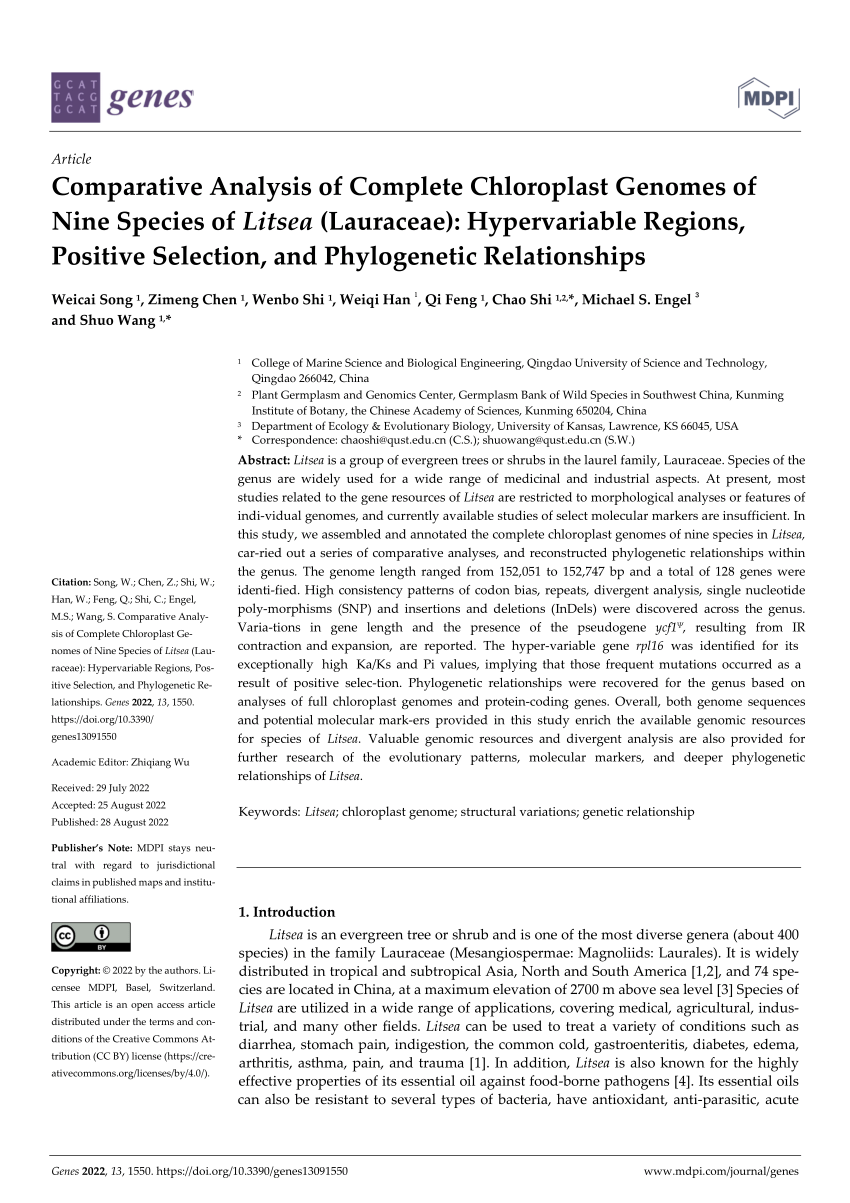 pdf-comparative-analysis-of-complete-chloroplast-genomes-of-nine-species-of-litsea-lauraceae