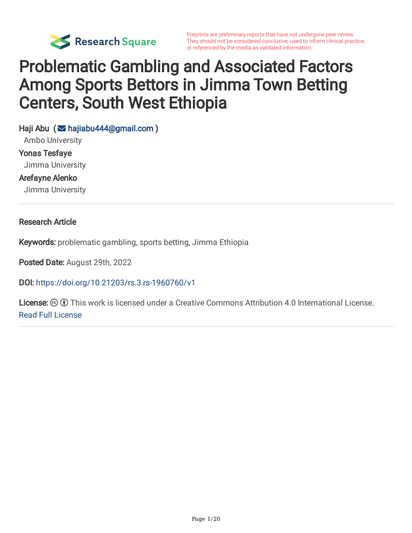 PDF) DIFFERENCE BETWEEN SPORTS BETTING AND GAMBLING ON THE ASPECT OF  EDUCATIONAL LEVEL OF CITIZENS WHO ARE ACTIVE USERS OF THE GAMES OF CHANCE  IN THE REPUBLIC OF MACEDONIA