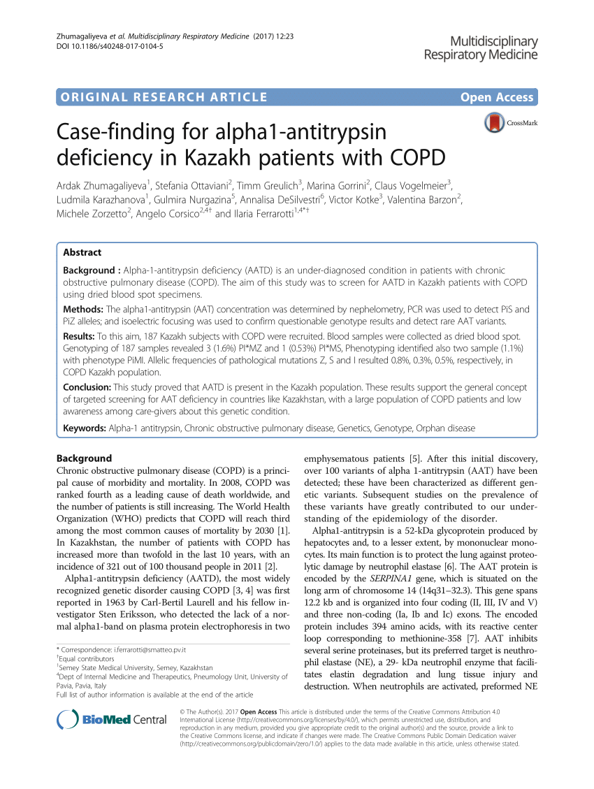 case study alpha 1 antitrypsin deficiency