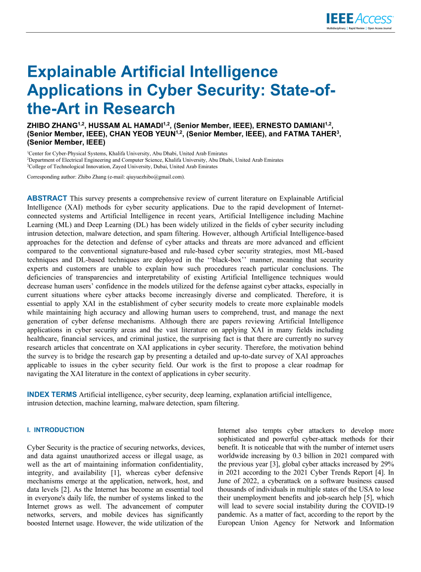 artificial intelligence in cyber security research paper