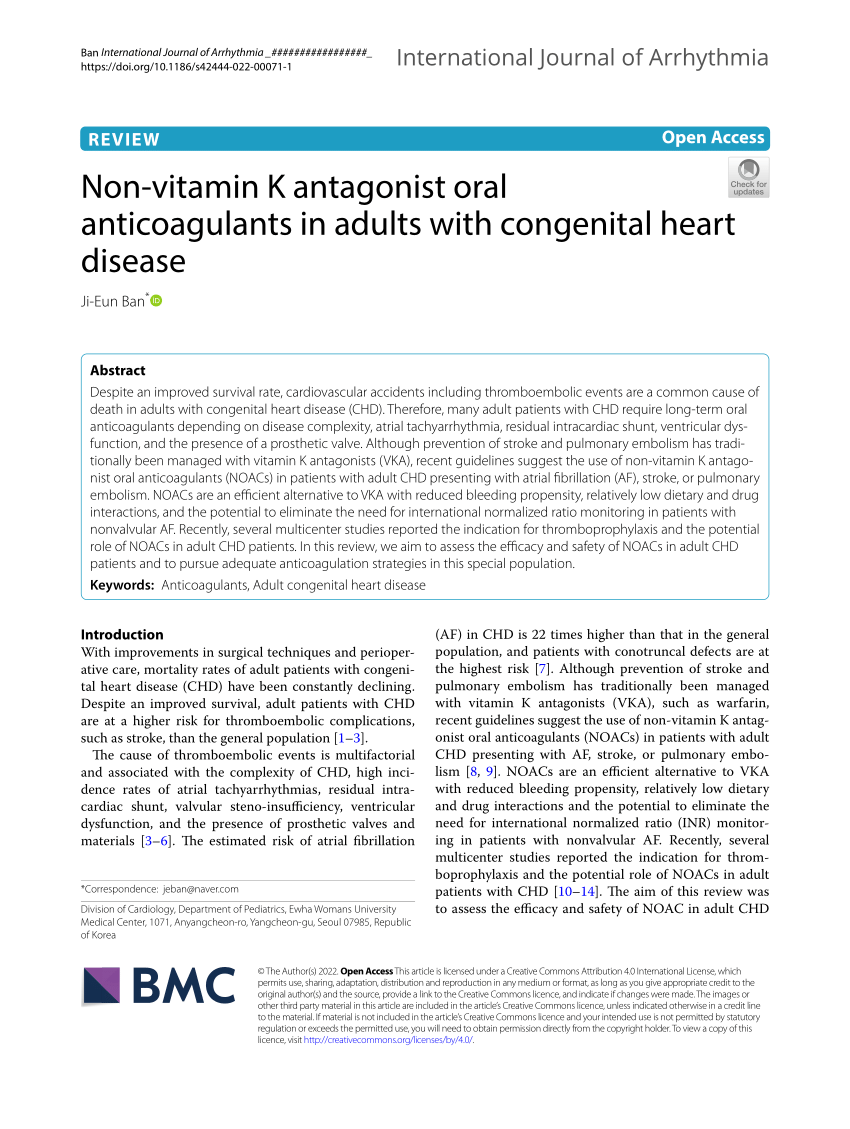 (PDF) Nonvitamin K antagonist oral anticoagulants in adults with