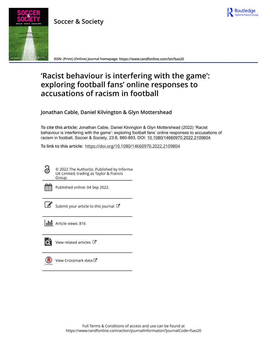 research on racism in football