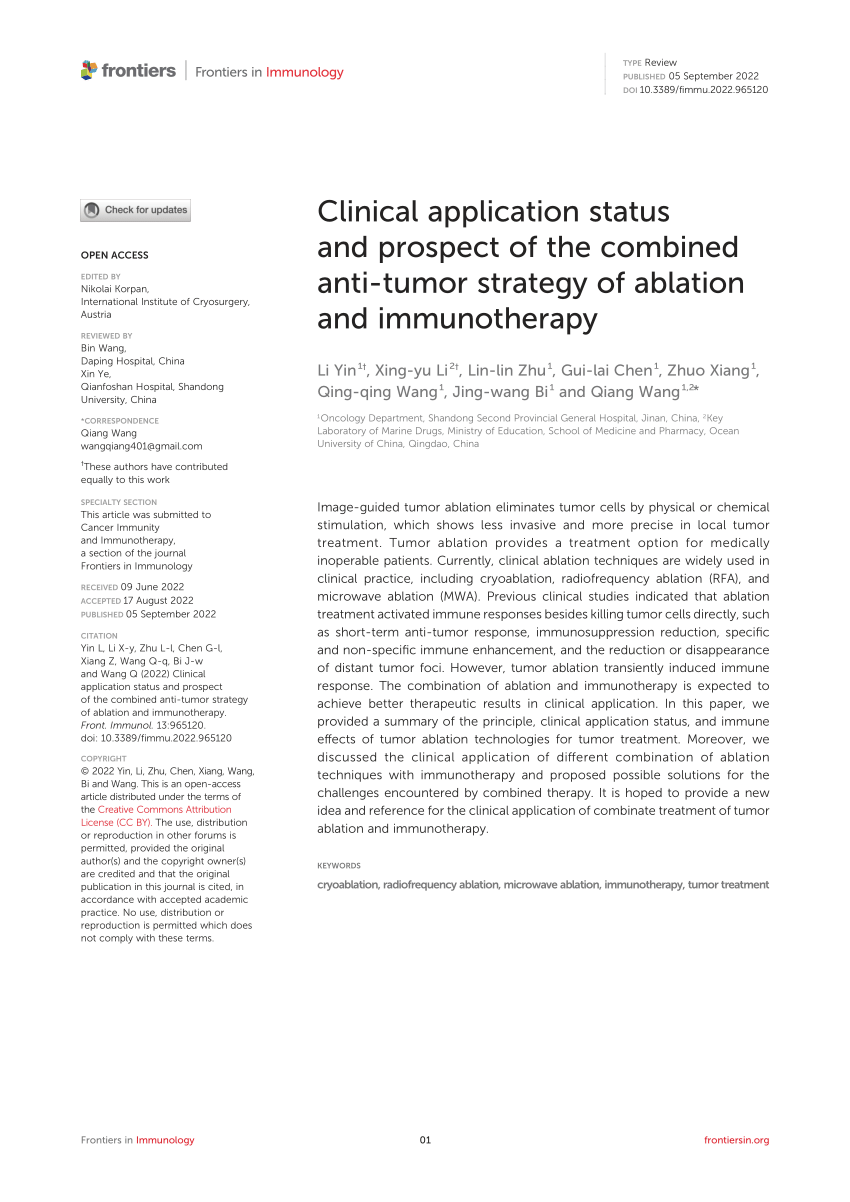 PDF) Clinical application status and prospect of the combined anti 