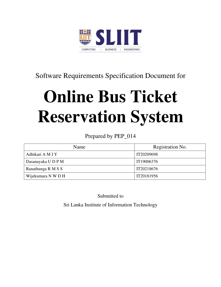 online bus ticket reservation thesis