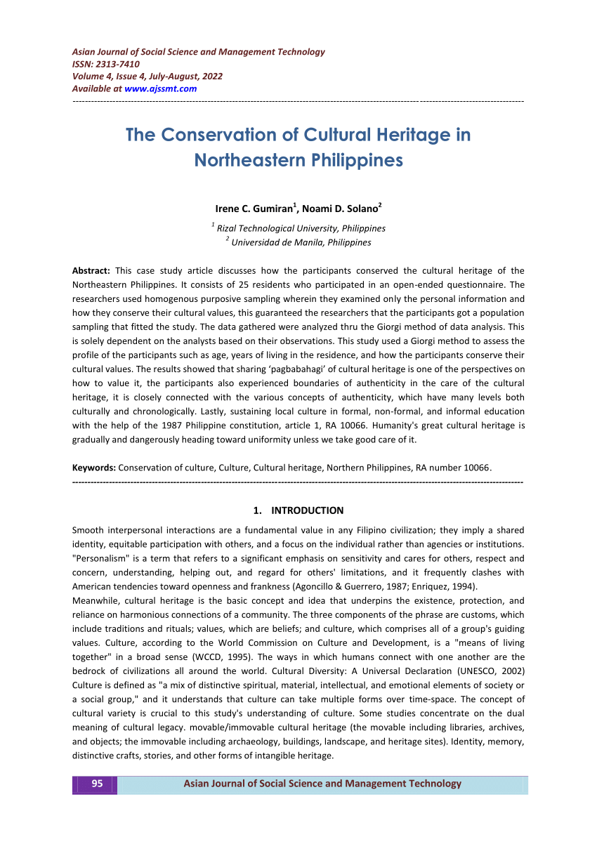 research paper on heritage conservation