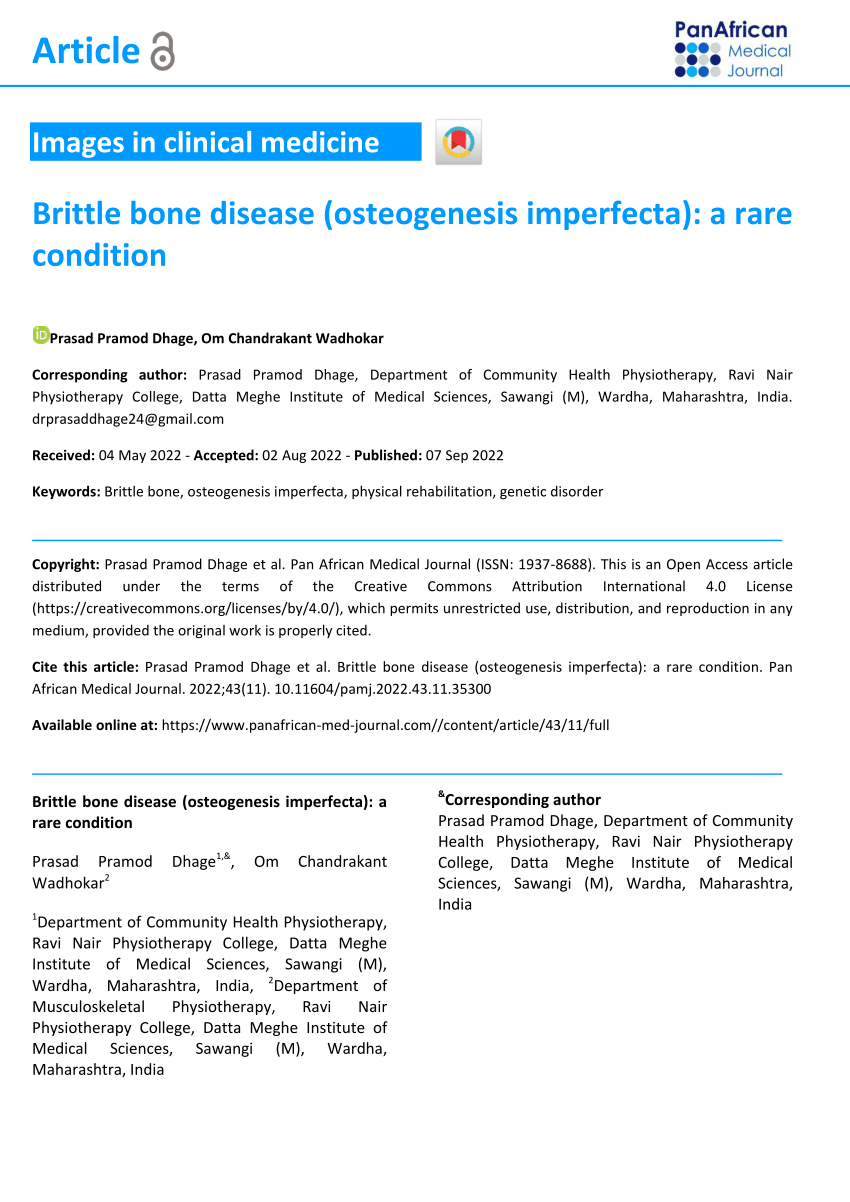 brittle bone disease research paper