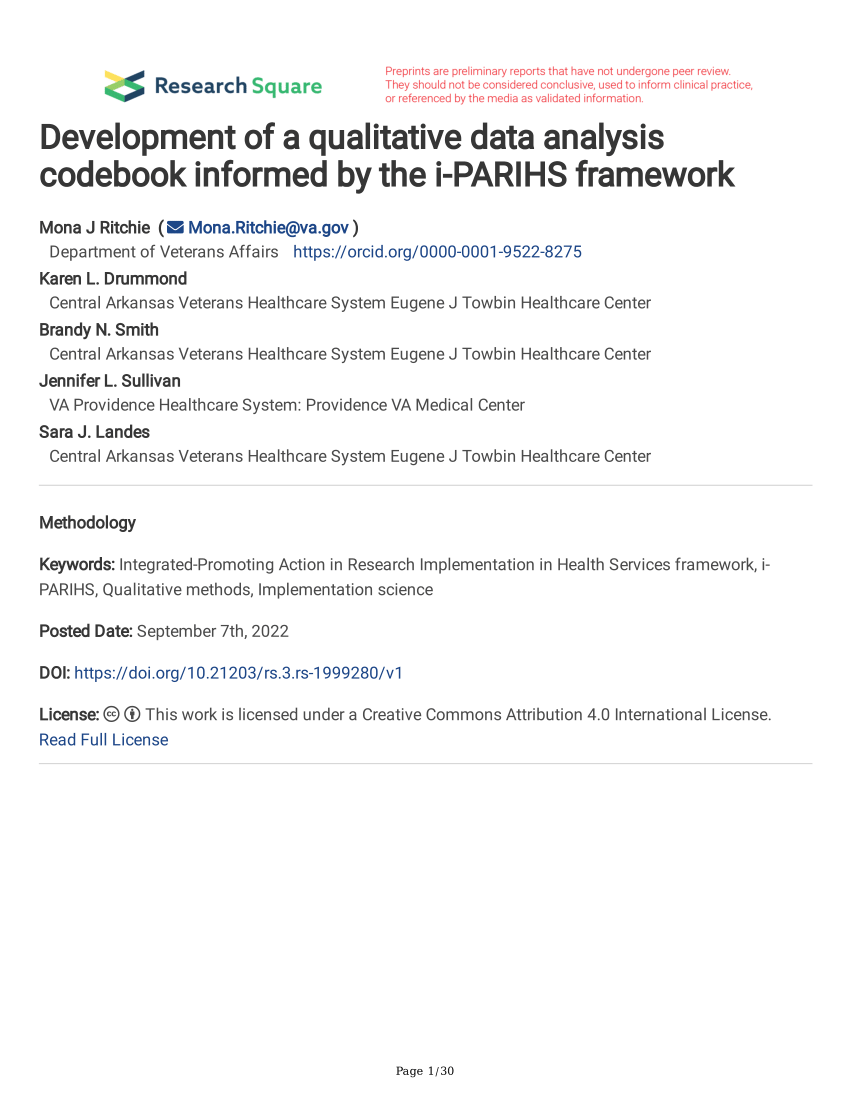 qualitative research codebook