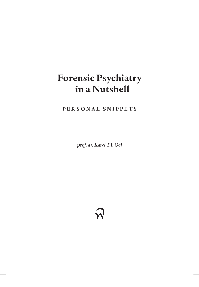 PDF) Forensic Psychiatry in a Nutshell