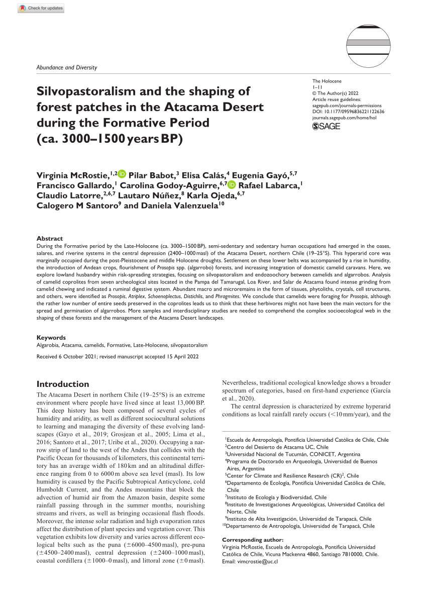 Frontiers  Pre-Columbian cultivation of vegetatively propagated and fruit  tree tropical crops in the Atacama Desert