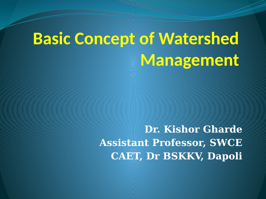 research proposal on watershed management