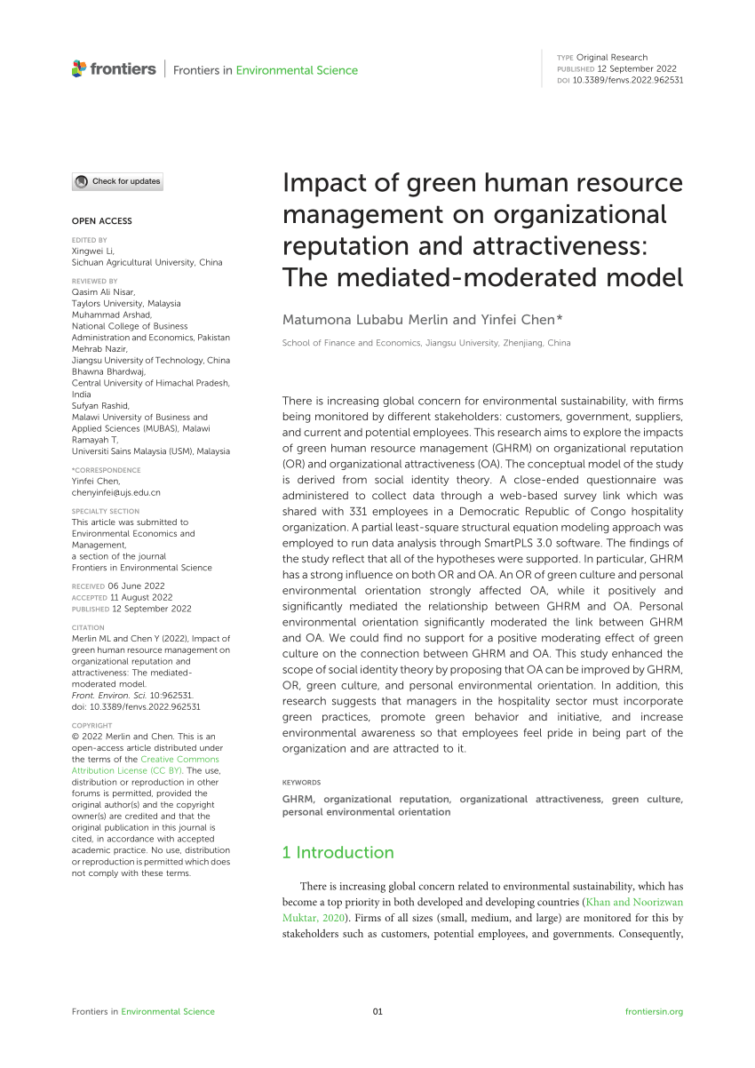 thesis on green human resource management practices