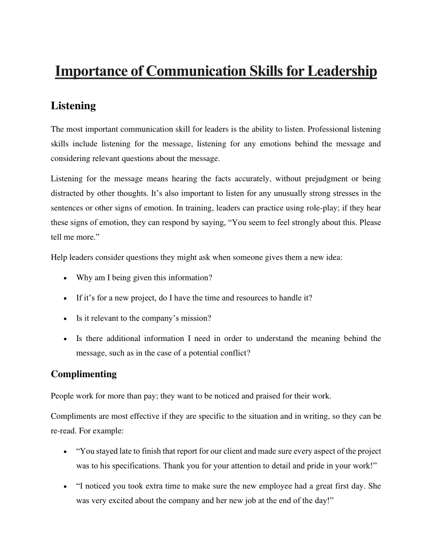 research paper on importance of communication