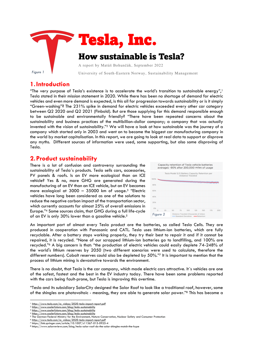 (PDF) How sustainable is Tesla?