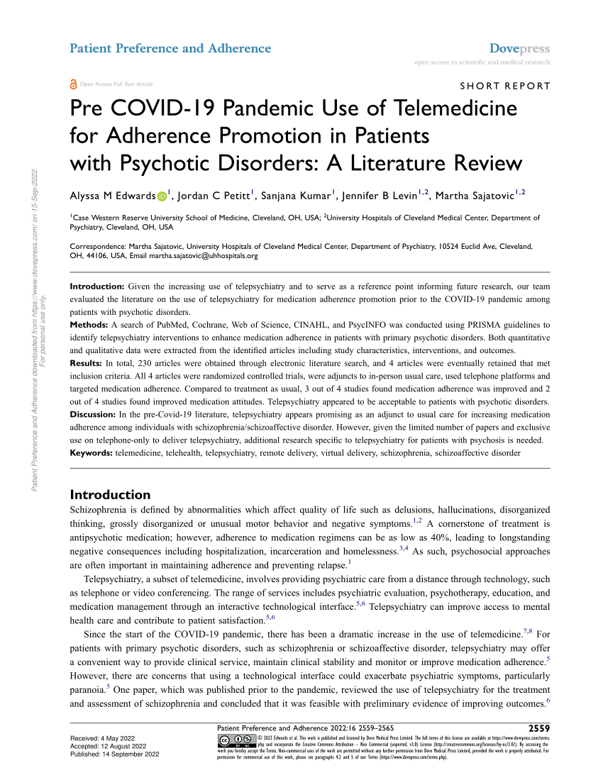 literature review on telemedicine pdf