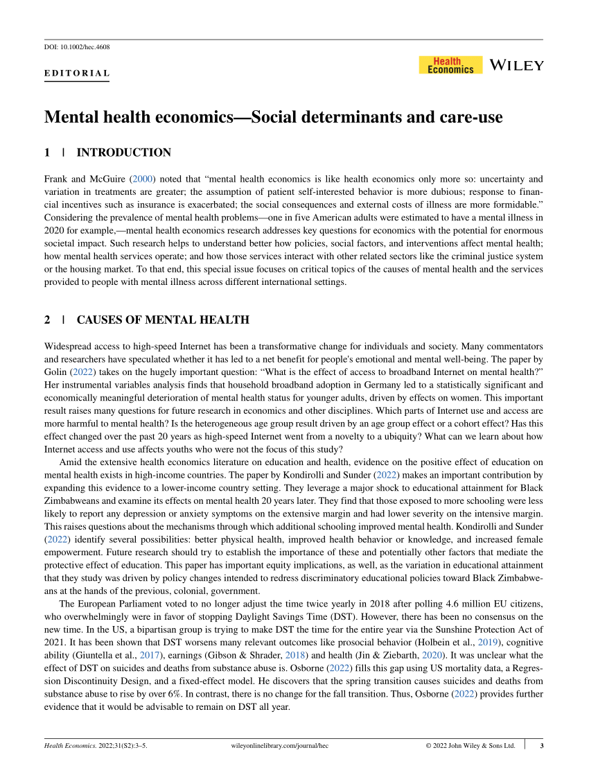 mental health economics phd