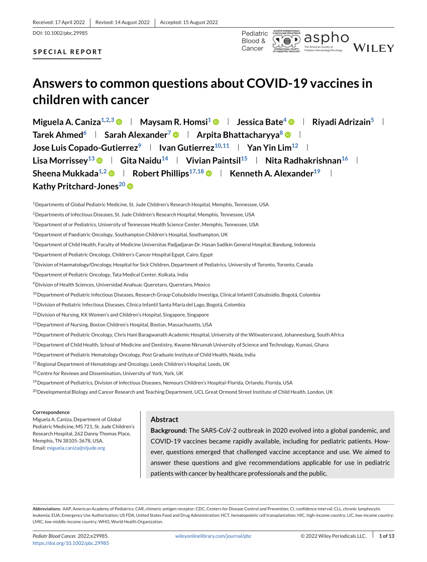 Specific questions and answers about COVID-19 for cancer patients