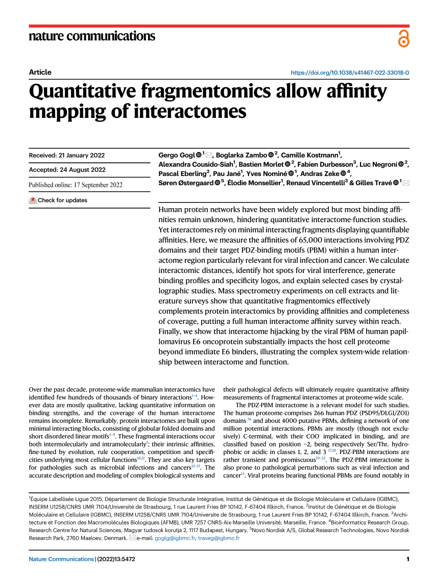 acidity beat wheel PDF) Quantitative fragmentomics allow affinity mapping of interactomes