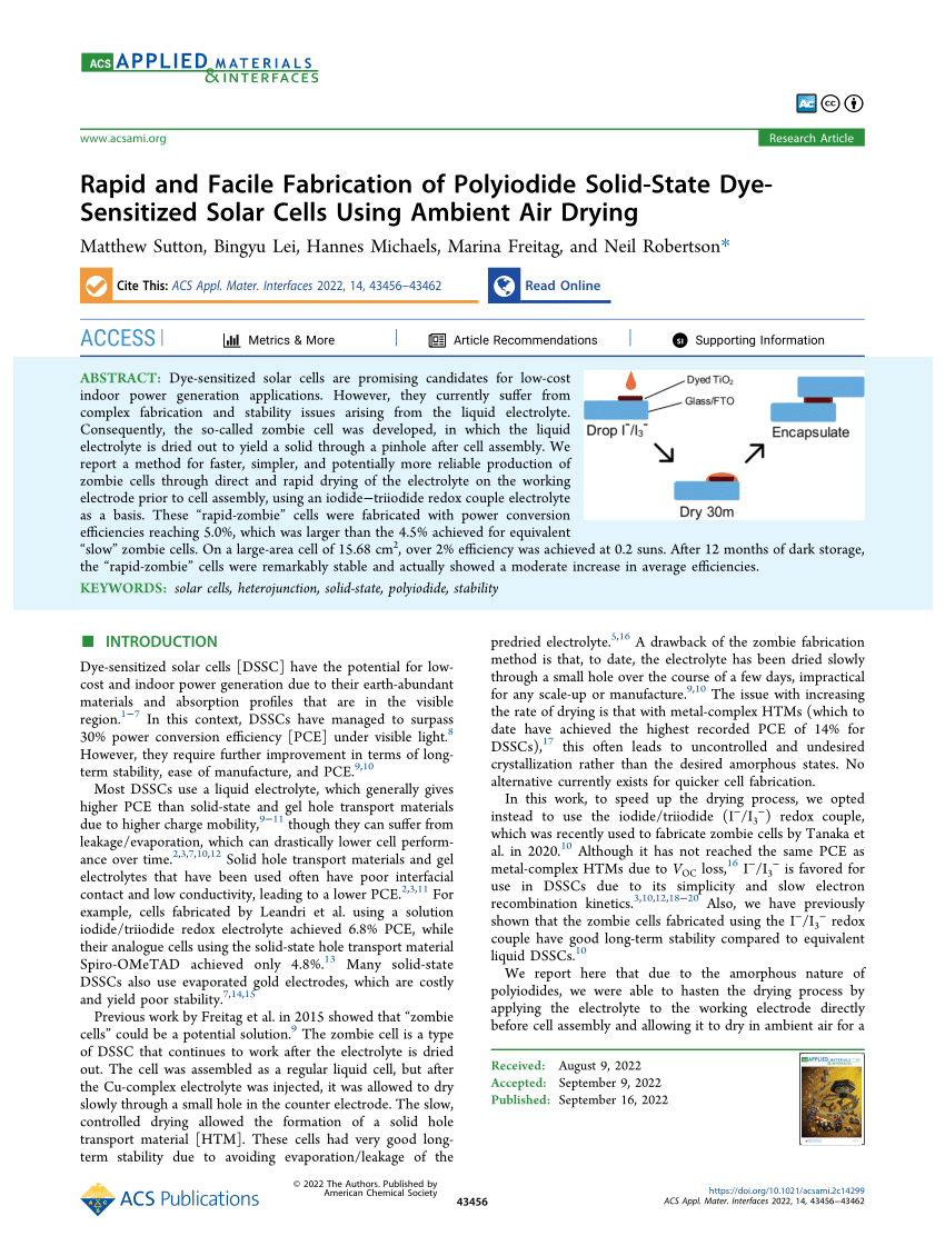 PDF) Rapid and Facile Fabrication of Polyiodide Solid-State Dye