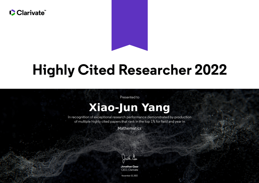 (PDF) 2022 Highly Cited Researcher from Clarivate