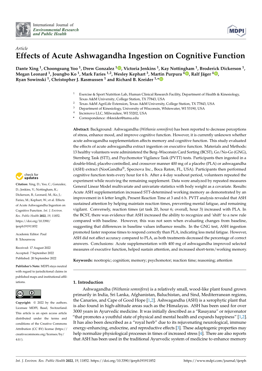 ashwagandha research paper pdf