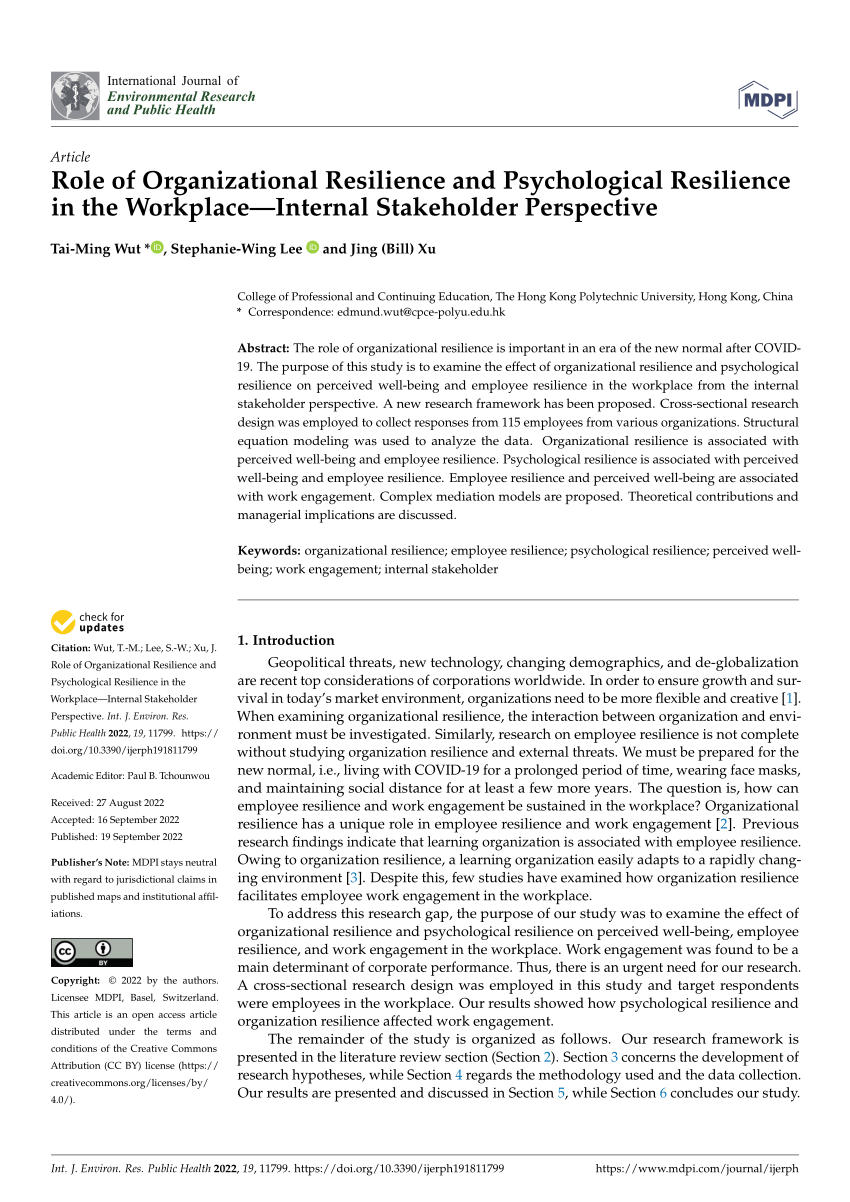 literature review on organizational resilience