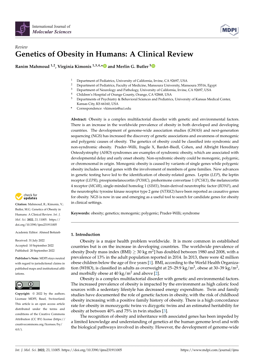 research findings on the genetics of obesity