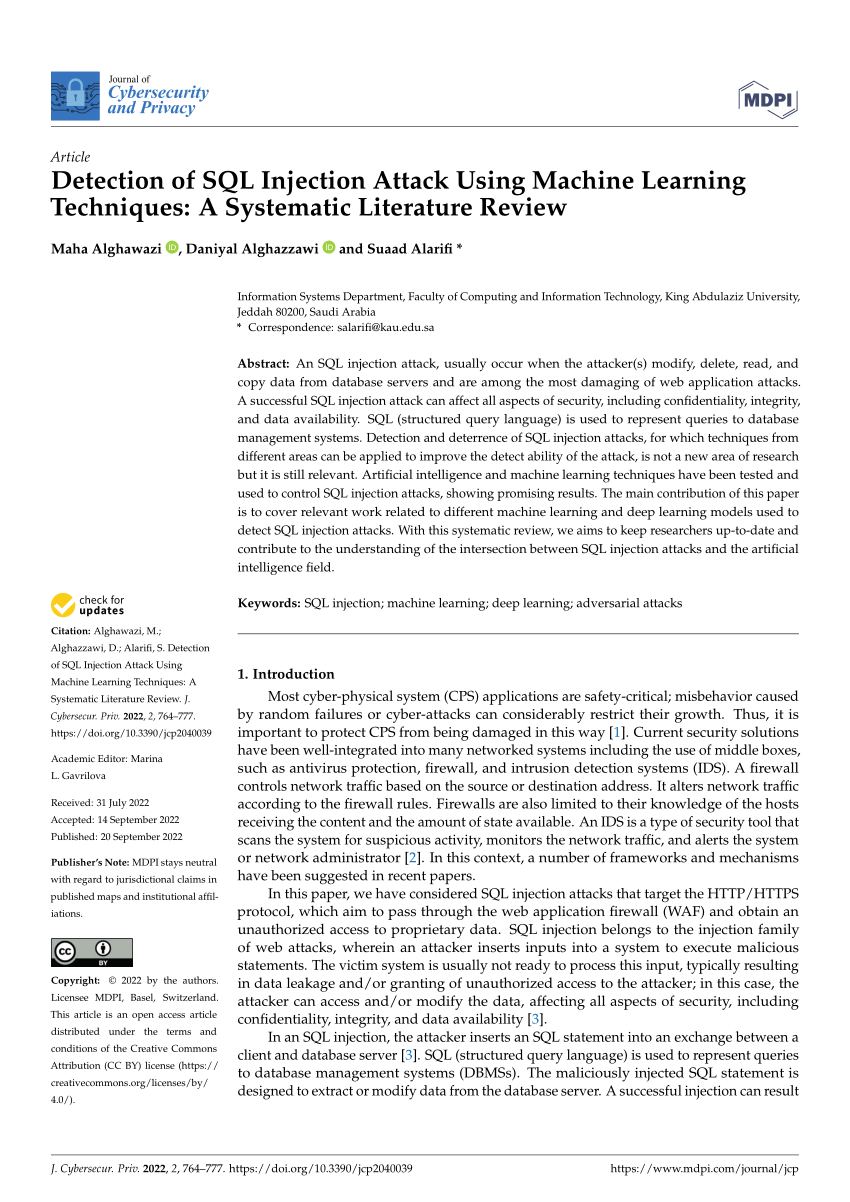 research paper on sql injection