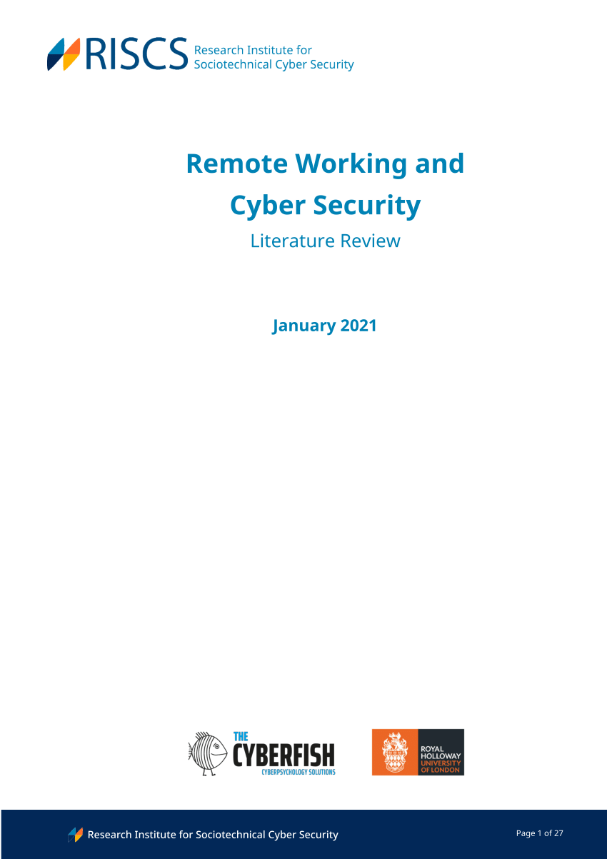 remote working and cyber security literature review