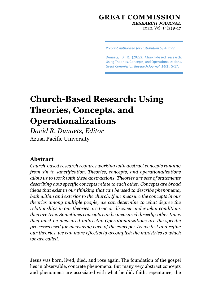 literature review of church management system