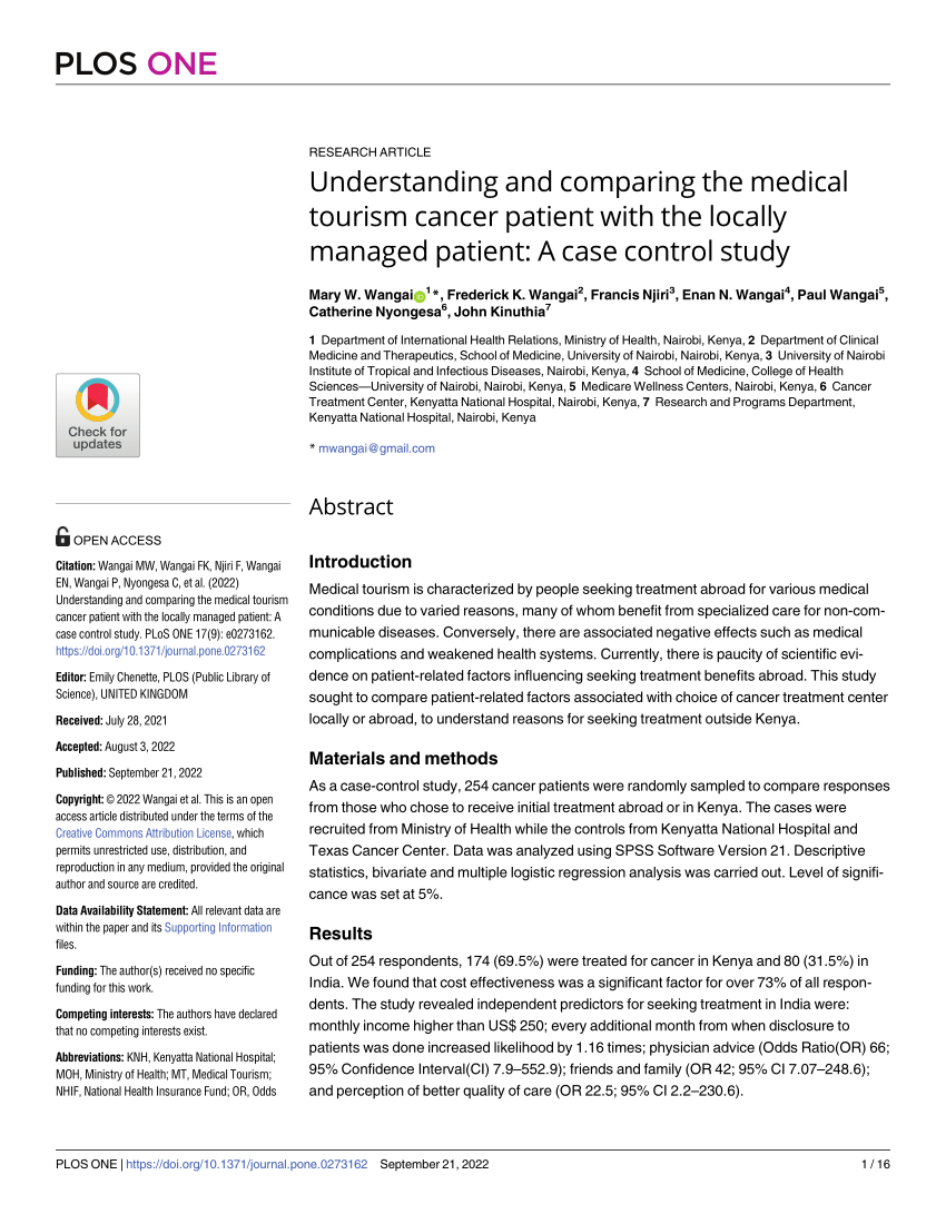 medical tourism a case study