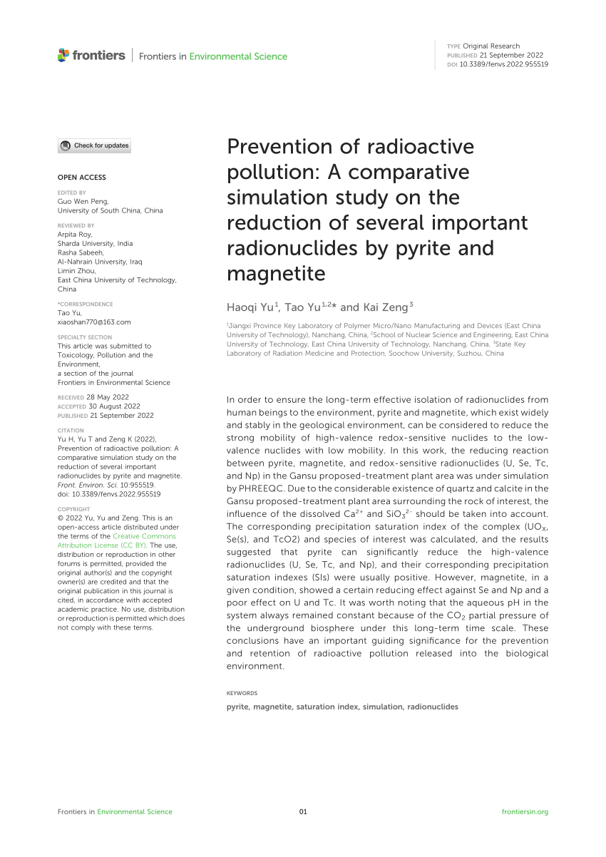 radioactive pollution case study pdf