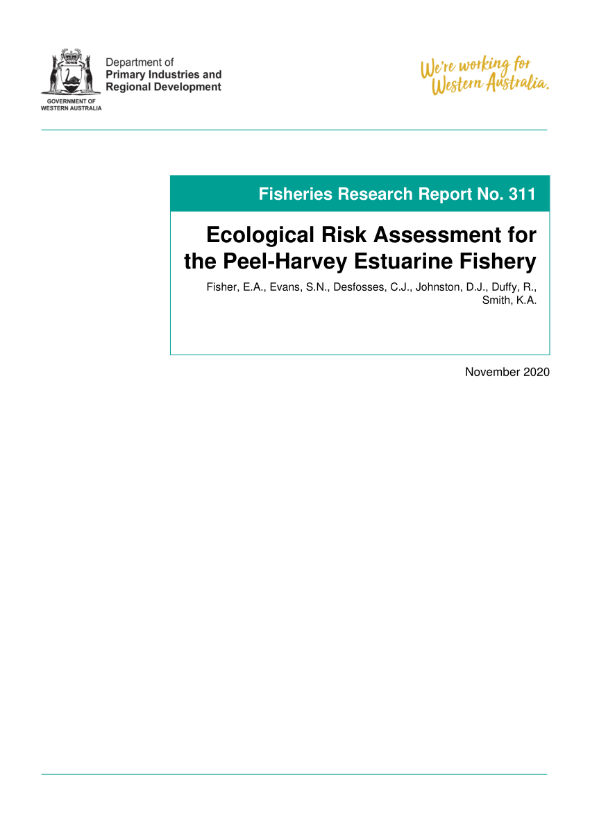 PDF) Ecological Risk Assessment for the Peel-Harvey Estuarine Fishery