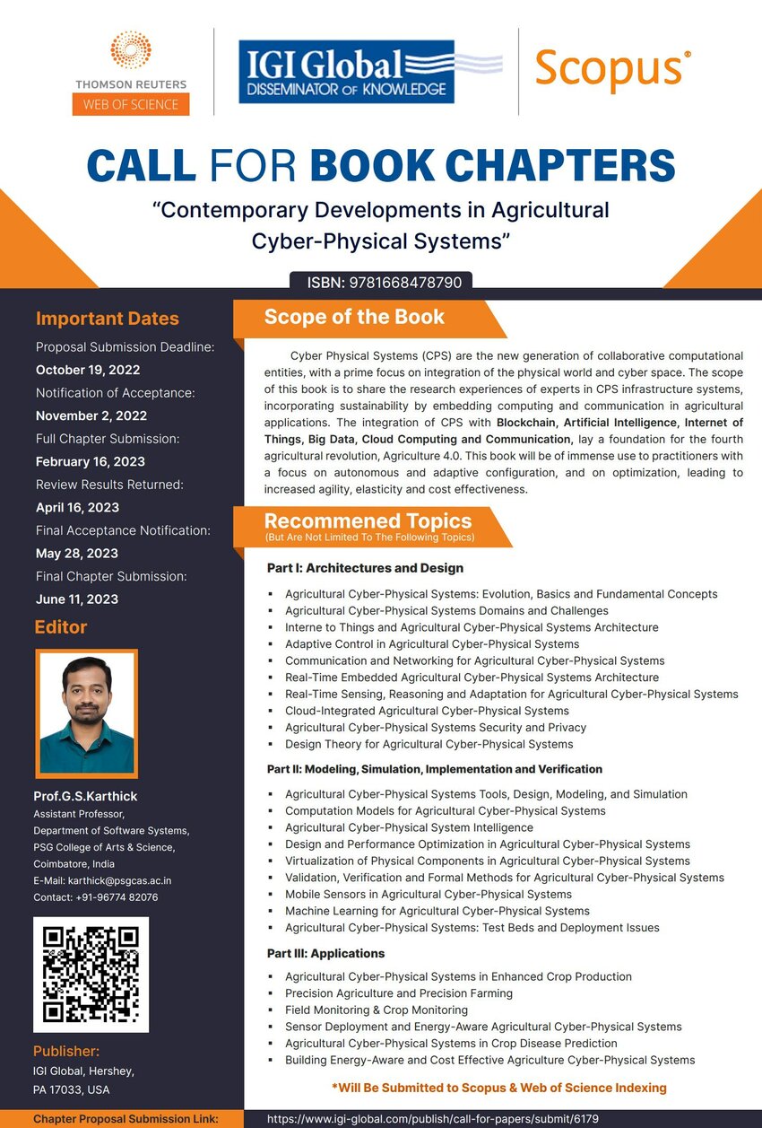 (PDF) Call For Book Chapters Contemporary Developments in Agricultural