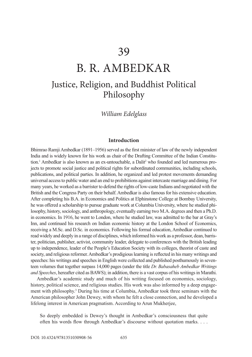 title of thesis b r ambedkar