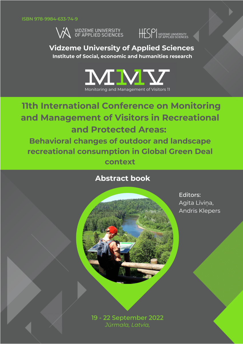 PDF) Behavioural changes of outdoor and landscape recreational consumption  in Global Green Deal context. The 11th MMV Conference: book of abstracts.  pp. 233.