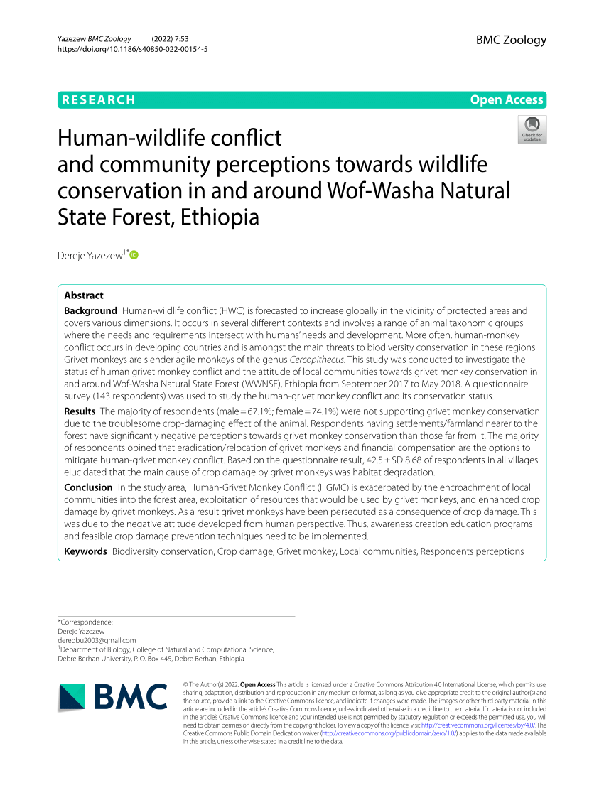 thesis paper on wildlife