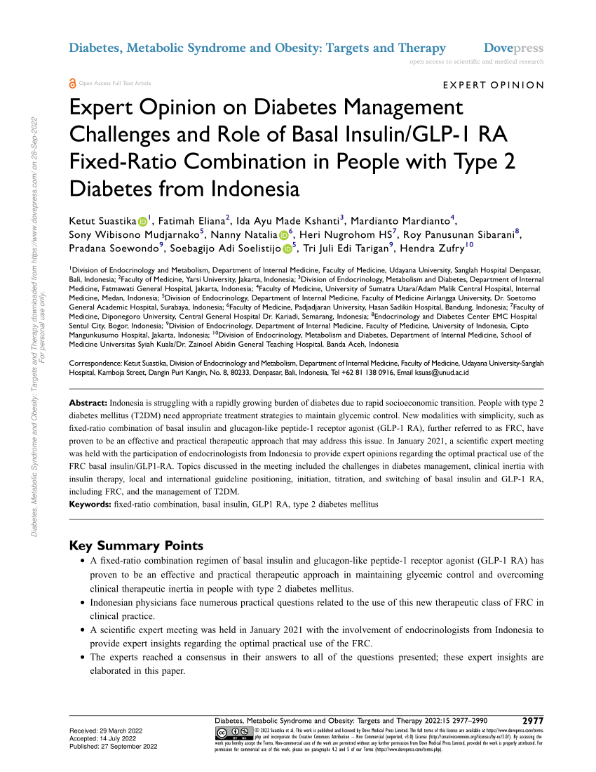 research article on diabetes management