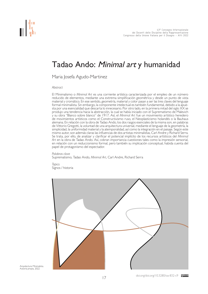 Pdf Tadao Ando Minimal Art Y Humanidad