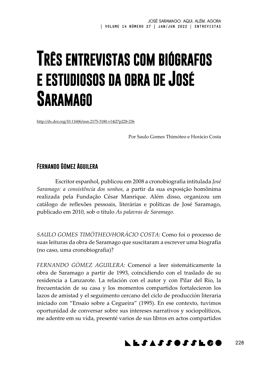 As 7 Vidas de José Saramago - Fundação José Saramago