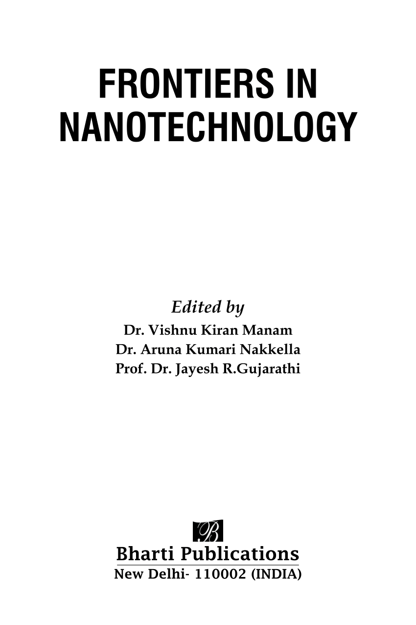 PDF) Nanotechnology in Energy and Environment
