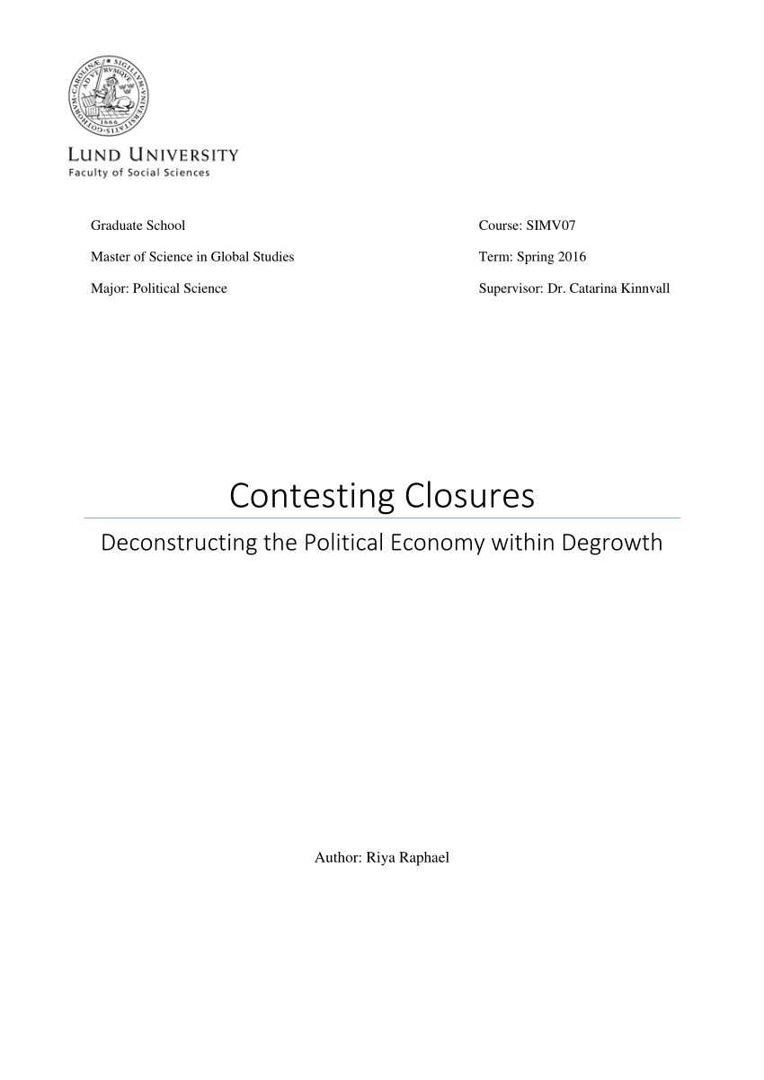political economy honours thesis