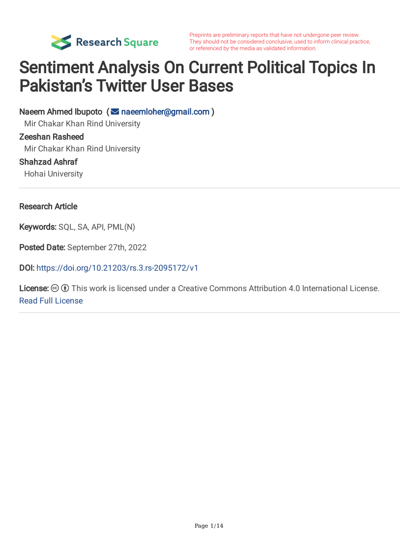 media research topics in pakistan