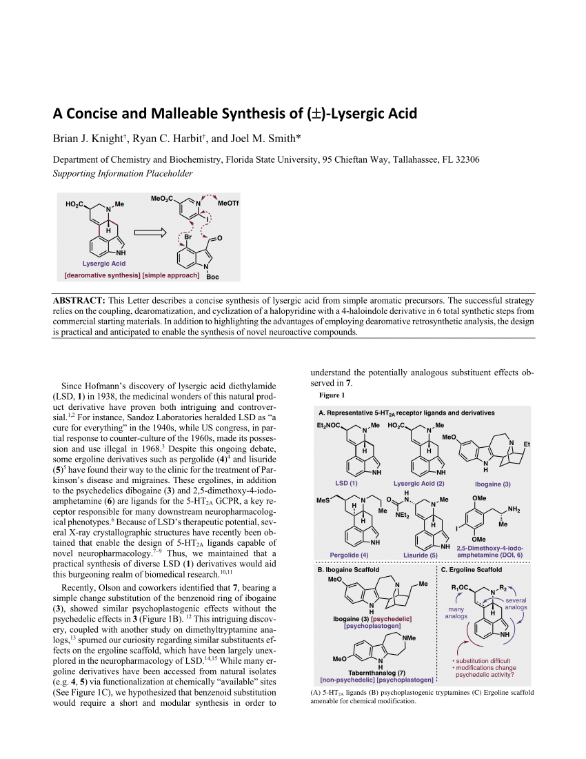 Six-Step Synthesis of (±)-Lysergic Acid