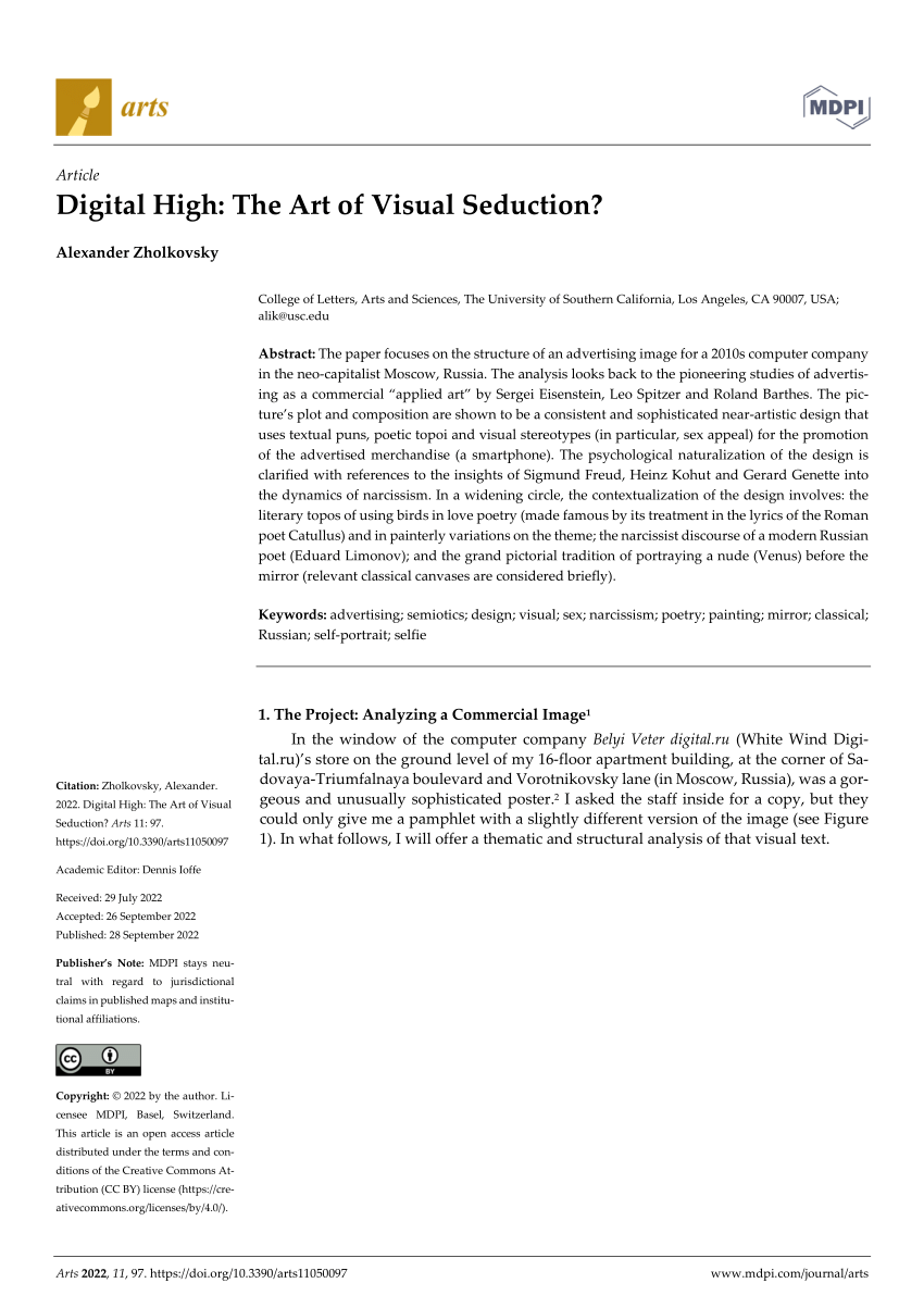 PDF) Digital High: The Art of Visual Seduction?