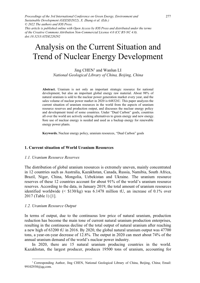 current research on nuclear energy