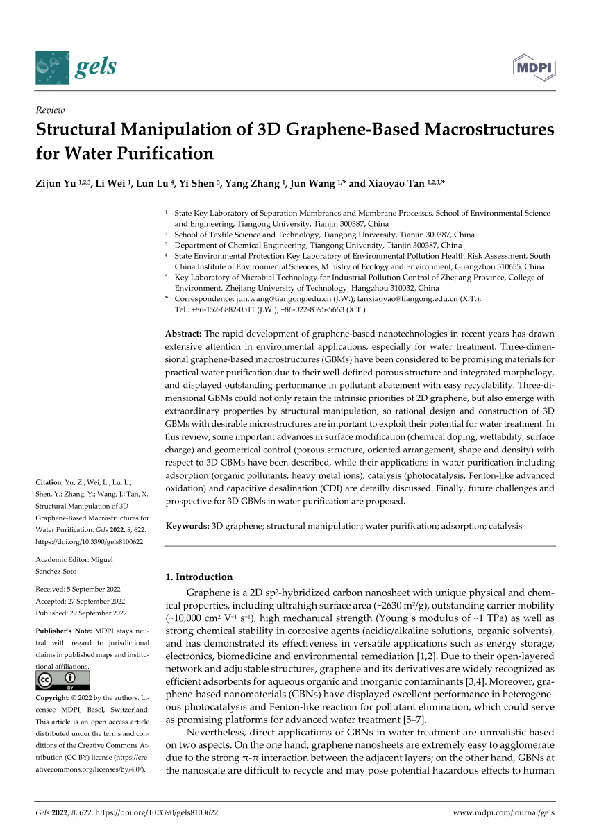 PDF) Structural Manipulation of 3D Graphene-Based Macrostructures 