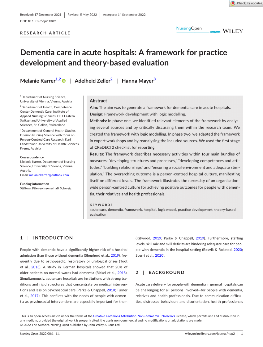 dissertation ideas for dementia care