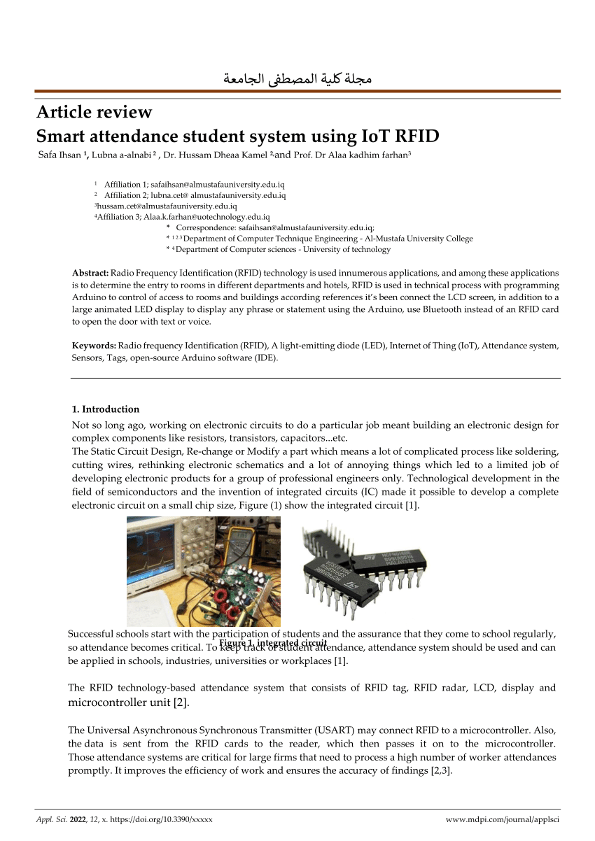 smart attendance system using rfid pdf