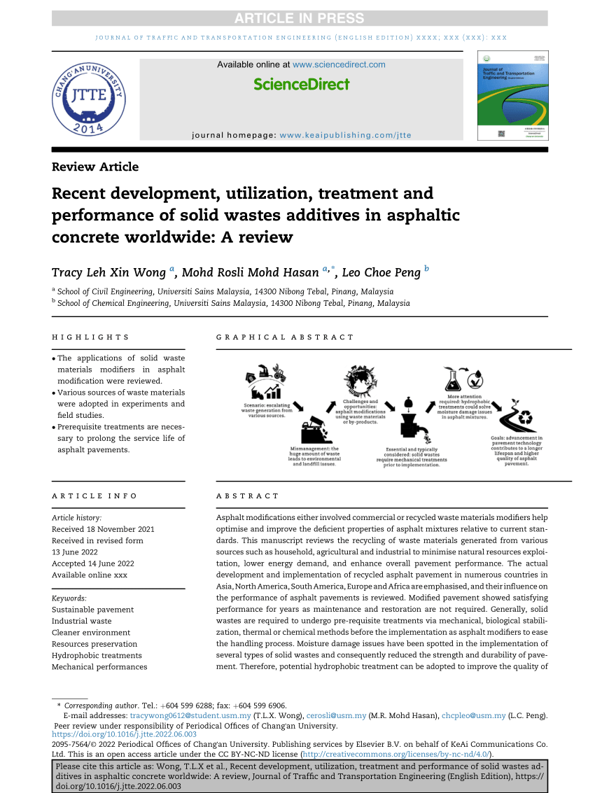 PDF) Recent development, utilization, treatment and performance of